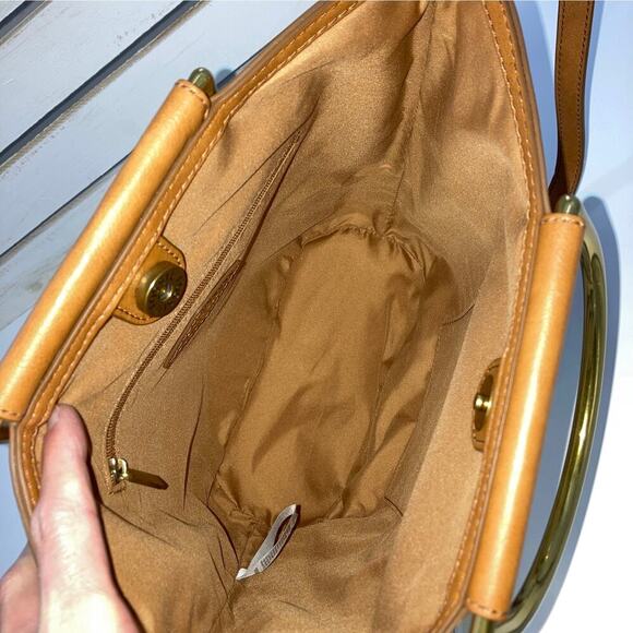 FOSSIL SMALL STRIPED CANVAS AND LEATHER CROSSBODY BAG (ASIS) - Picture 9 of 11